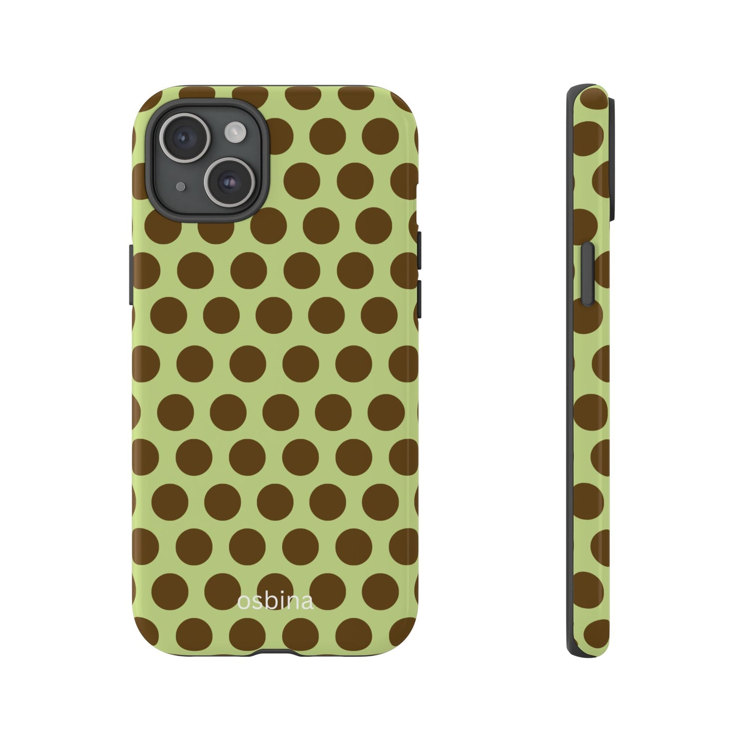osbina | Chartreuse Cocoa Dots Designer Case