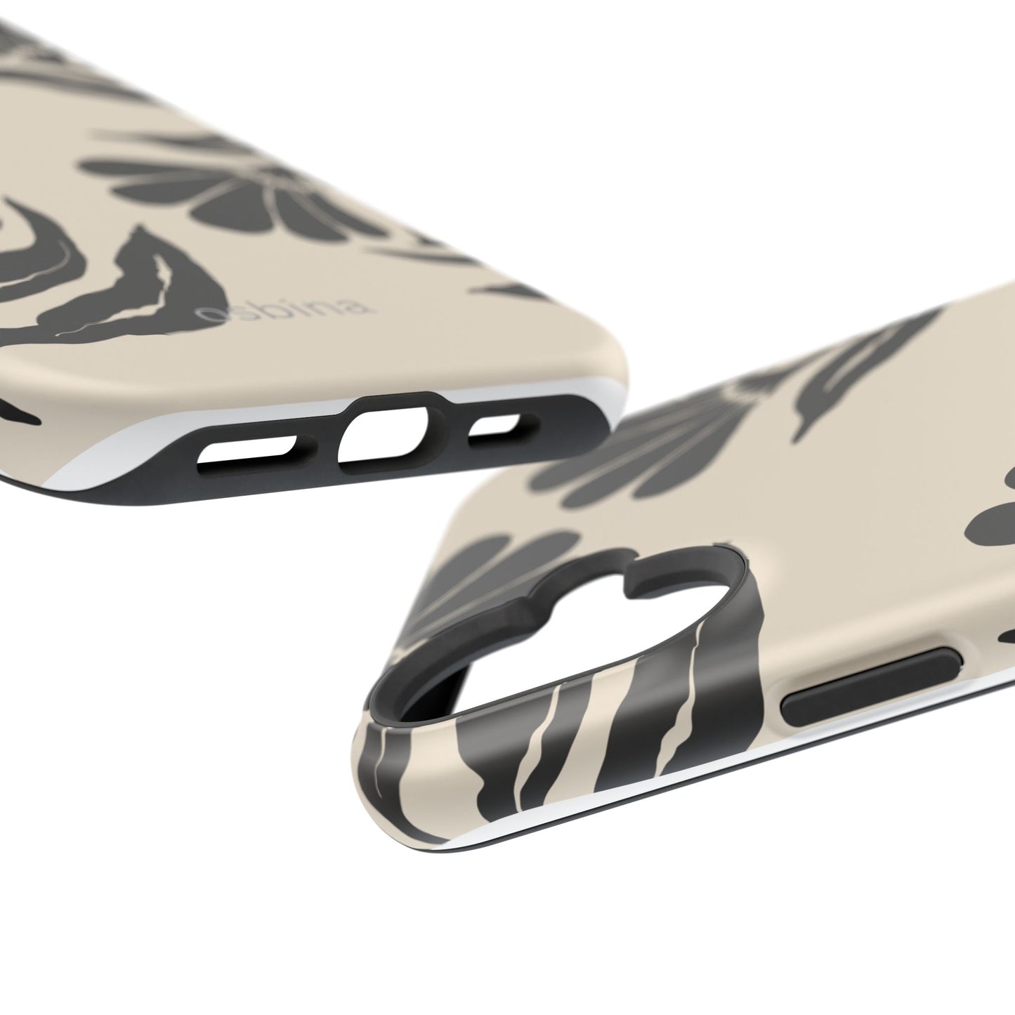 osbina | MagSafe compatible for iPhone | Obsidian Bloom Flower Phone Case | Modern Muse Collection