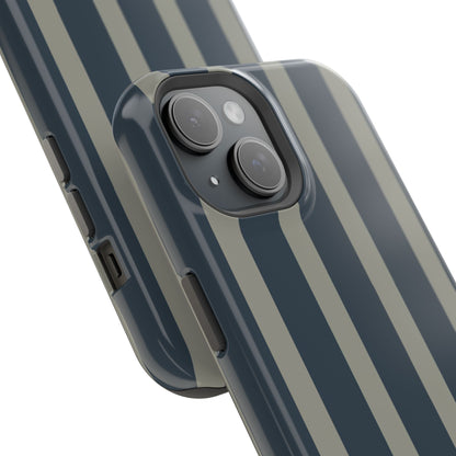 osbina | MagSafe compatible for iPhone | Grayhaven Navy & Gray Sophisticated Phone Case | Modern Muse Collection