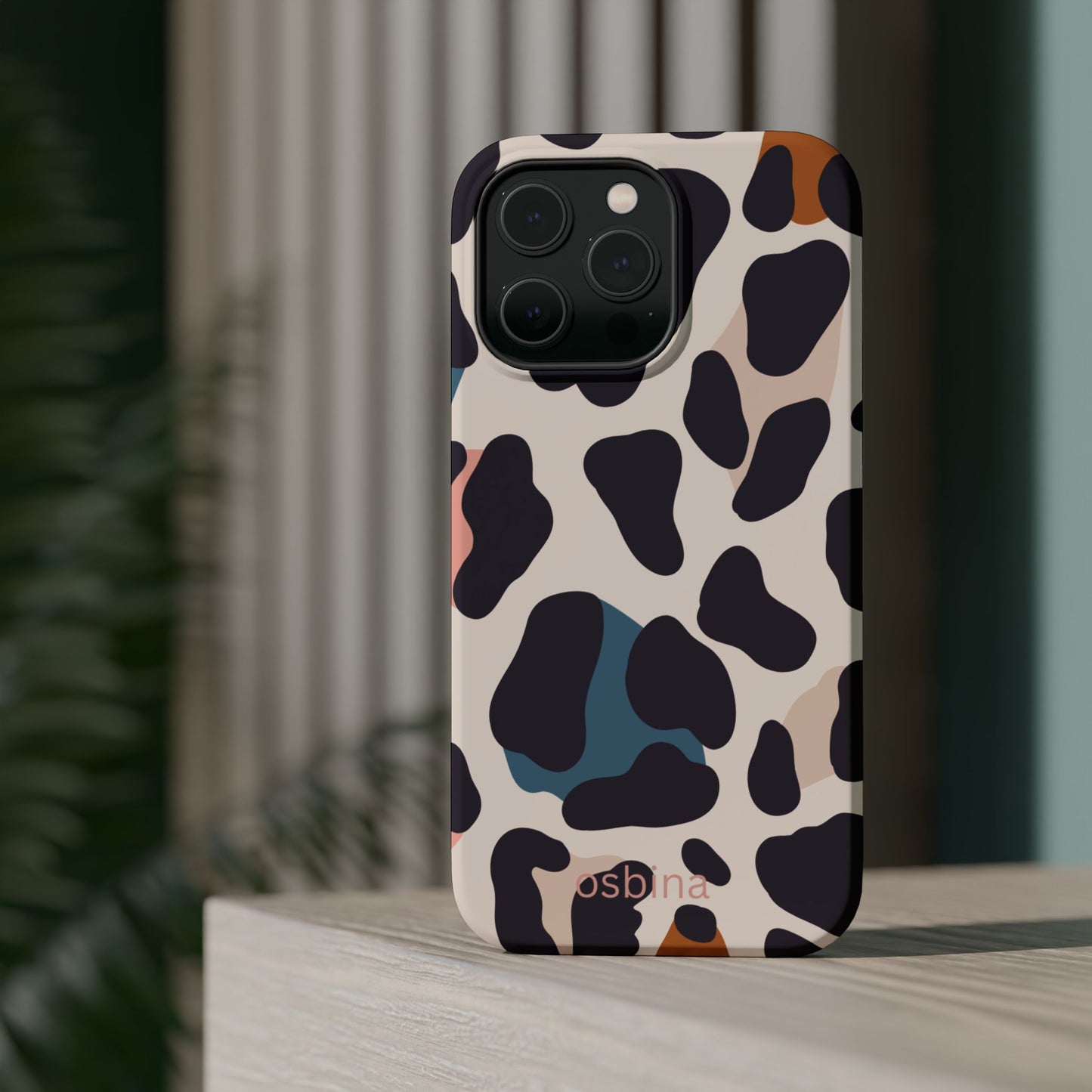 osbina | MagSafe compatible for iPhone | Leopard Luxe Color Pop Leopard Print Phone Case | Modern Muse Collection
