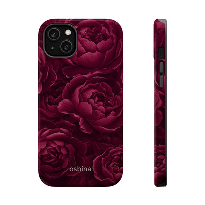 osbina | MagSafe for iPhone | The Burgundy Peony Designer Case