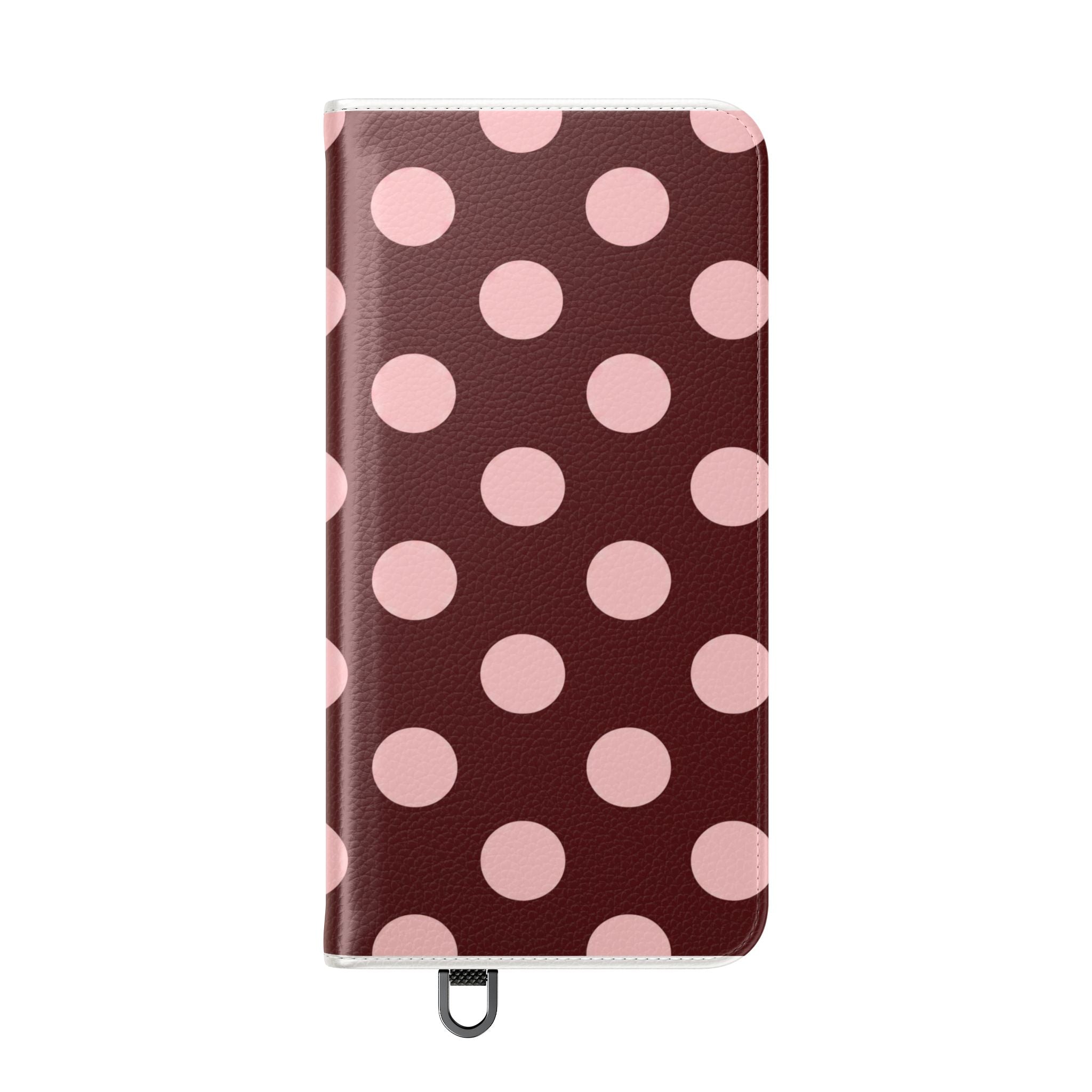 osbina | Wallet Flip Case for iPhone & Samsung | Oxblood Dot