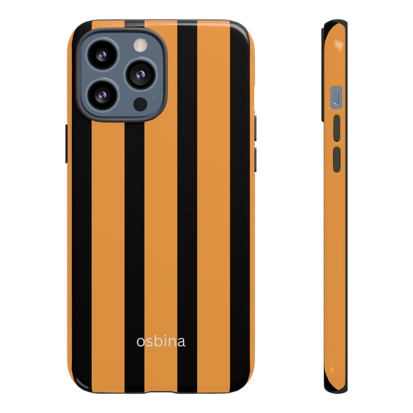 osbina | The Statement Stripe Case in Black + Orange | The Season Collective