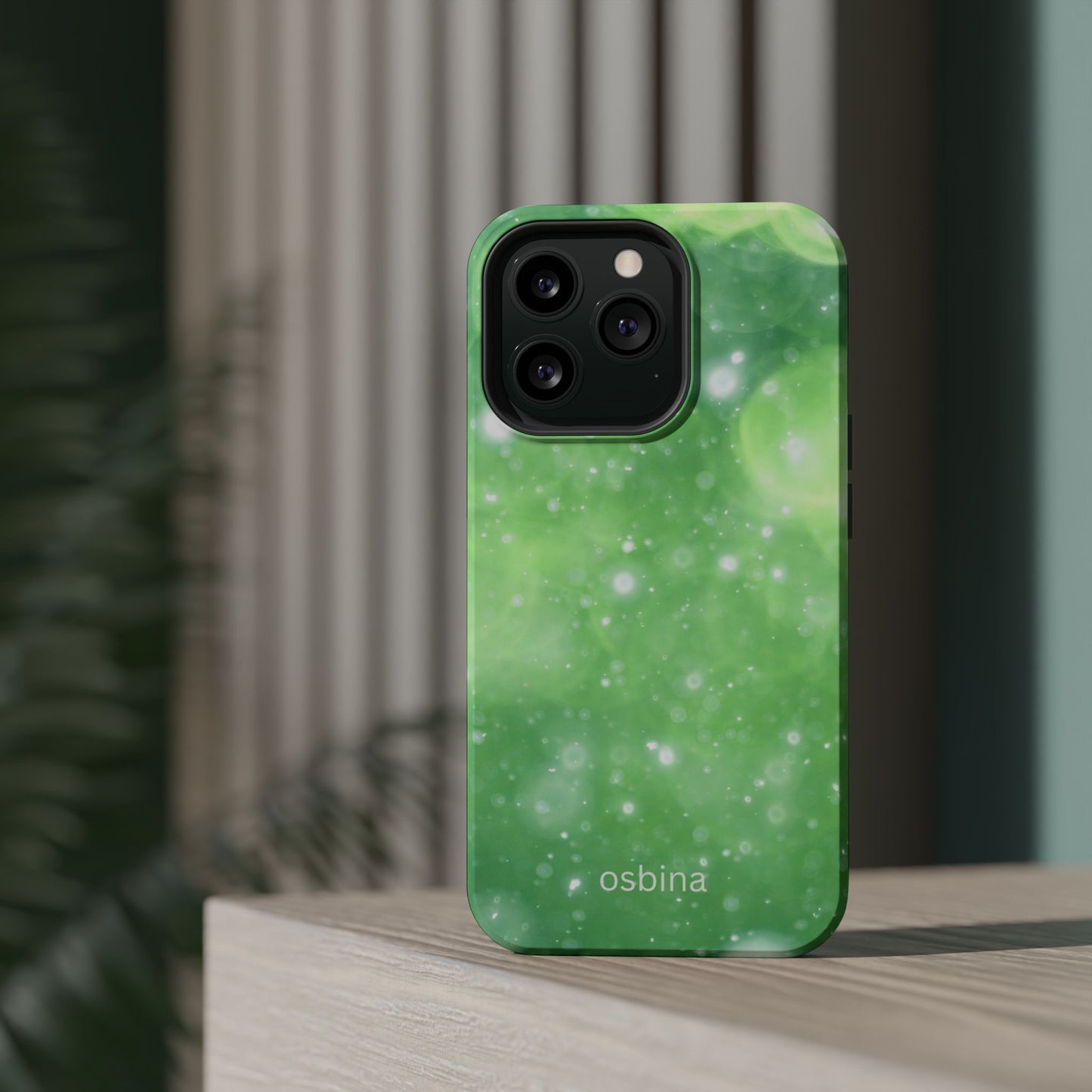 osbina | MagSafe compatible for iPhone | Verdant Bubbles Phone Case | Color Edit Collection
