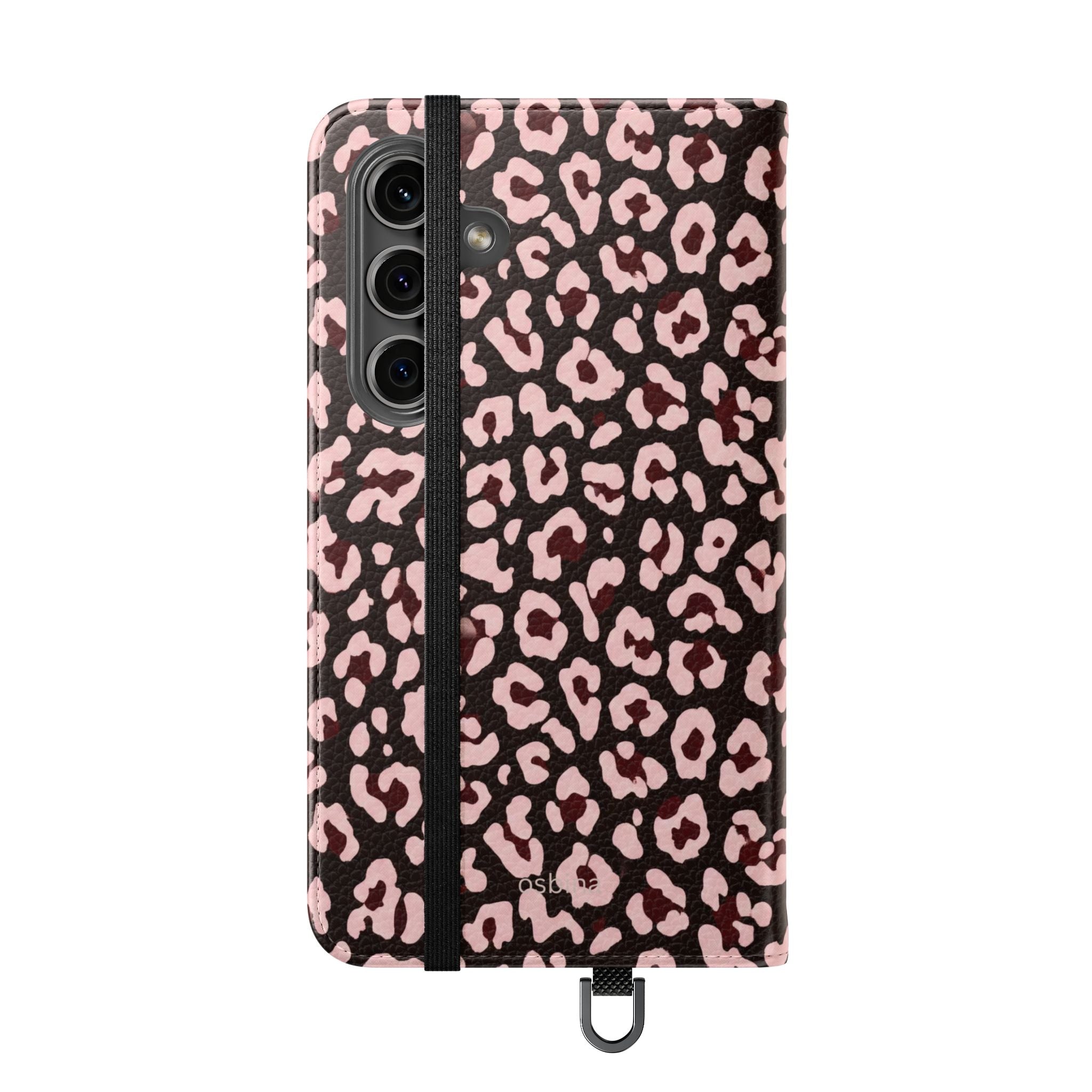 osbina | Wallet Flip Case for iPhone & Samsung | Chocolate Pink Leopard