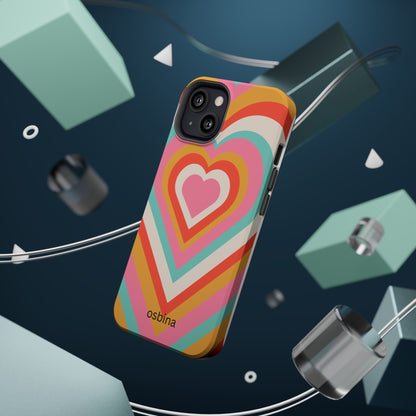 osbina | MagSafe compatible for iPhone | Heart Nouveau Phone Case | Modern Muse Collection