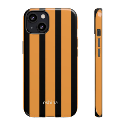 osbina | The Statement Stripe Case in Black + Orange | The Season Collective