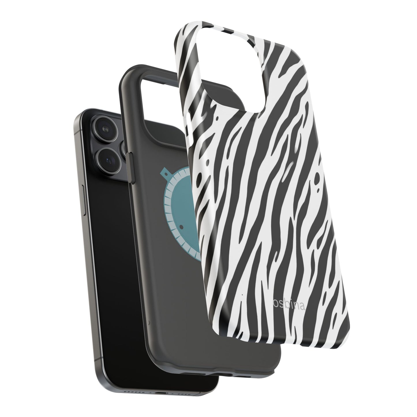 osbina | MagSafe Compatible for iPhone | The Bengal Bold Stripe Case in White + Black | The Season Collective