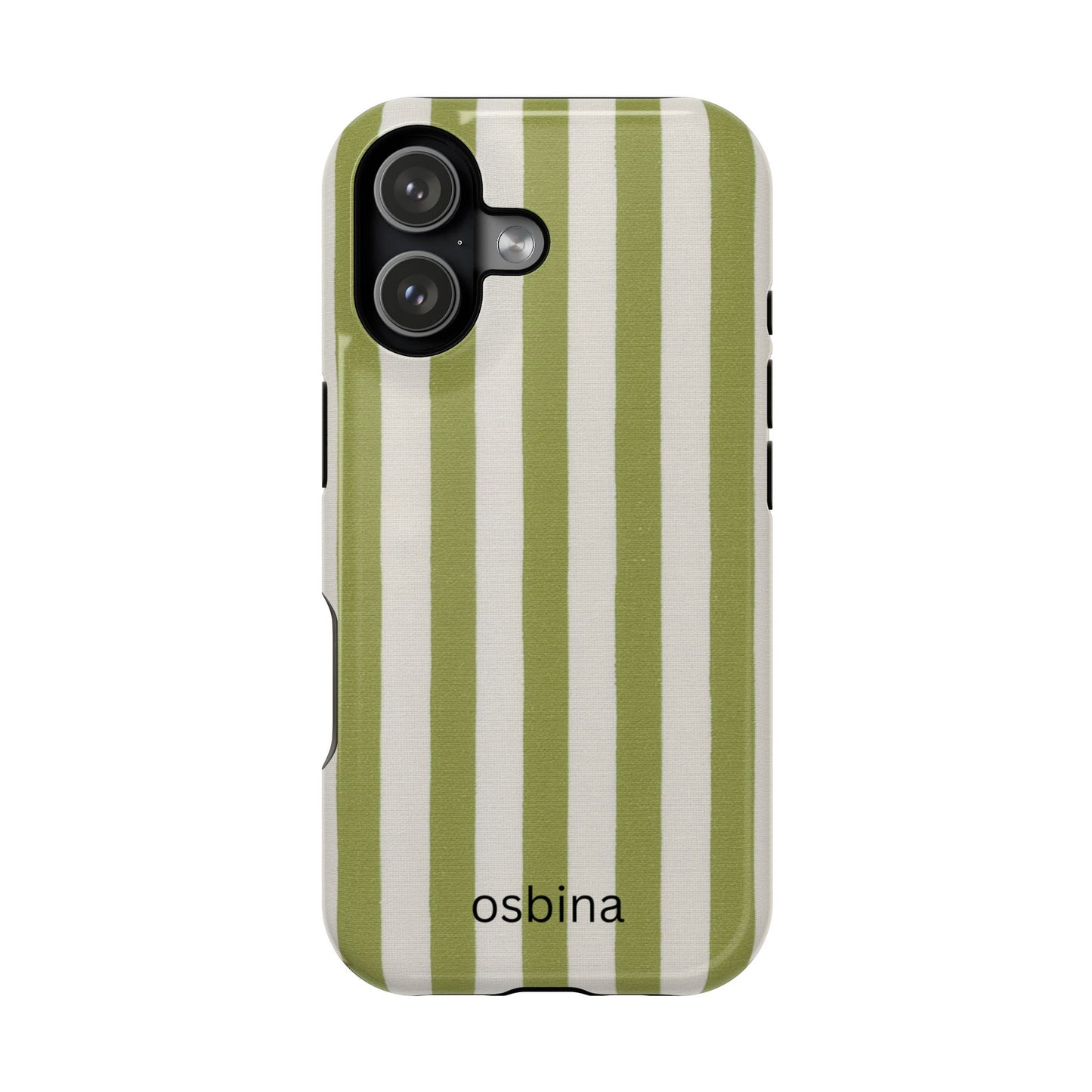 osbina | MagSafe for iPhone | Verde Stripe Designer Case