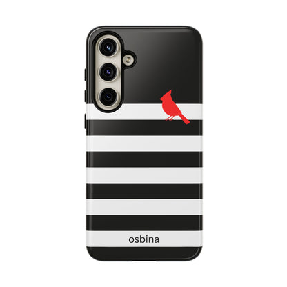 osbina | Redbird Edition Thinking of You Phone Case Black & White Stripe | Inspired By Collection