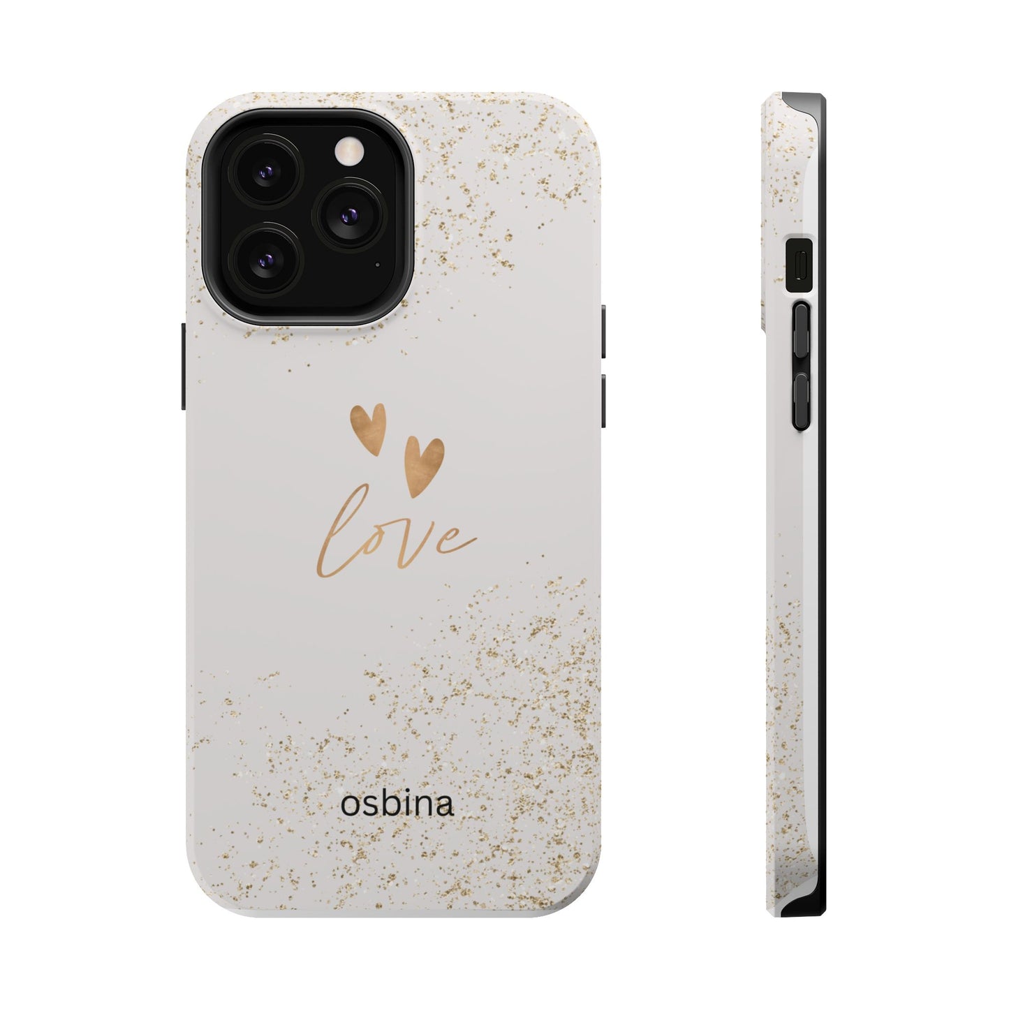 osbina | MagSafe compatible for iPhone | Golden Amour Phone Case | Modern Muse Collection