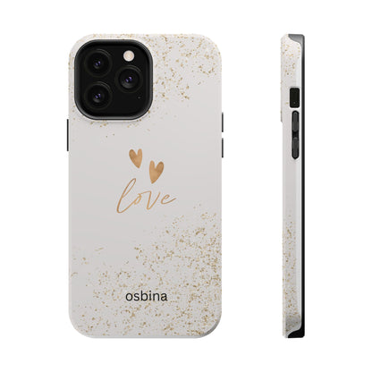 osbina | MagSafe compatible for iPhone | Golden Amour Phone Case | Modern Muse Collection