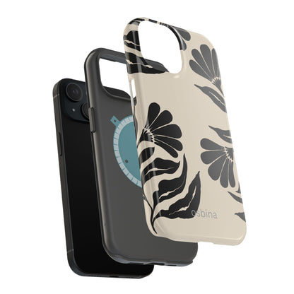 osbina | MagSafe compatible for iPhone | Obsidian Bloom Flower Phone Case | Modern Muse Collection