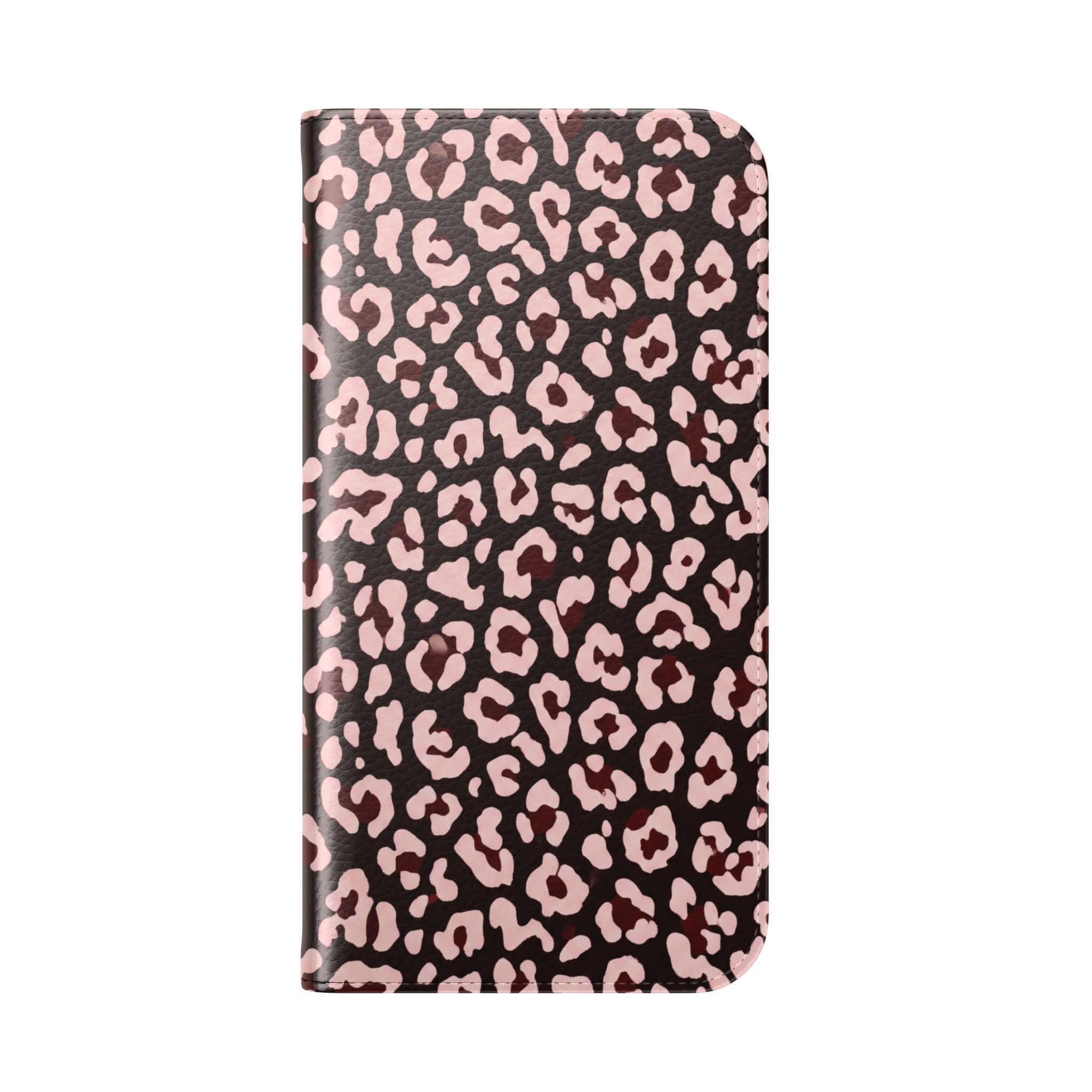osbina | Wallet Flip Case for iPhone & Samsung | Chocolate Pink Leopard