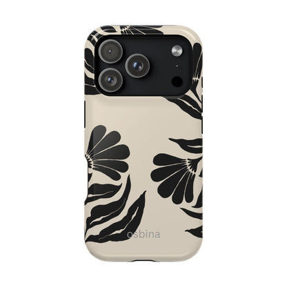 osbina | MagSafe compatible for iPhone | Obsidian Bloom Flower Phone Case | Modern Muse Collection