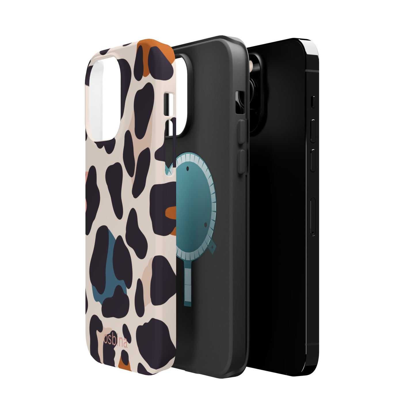 osbina | MagSafe compatible for iPhone | Leopard Luxe Color Pop Leopard Print Phone Case | Modern Muse Collection