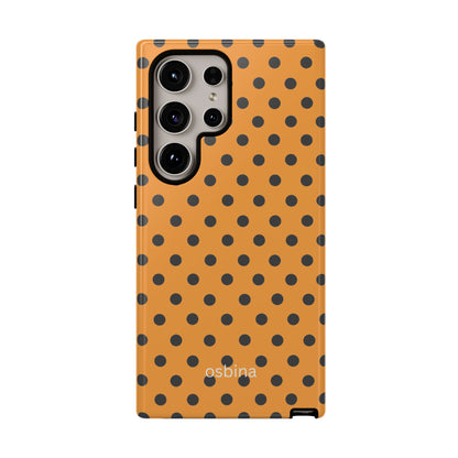 osbina | Spot On Chic — The Orange + Black Polka Dot Case | The Season Collective