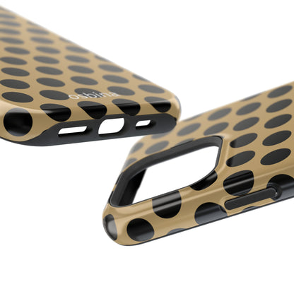 osbina | MagSafe compatible for iPhone | Camel Noir Dots Phone Case | Modern Muse Collection