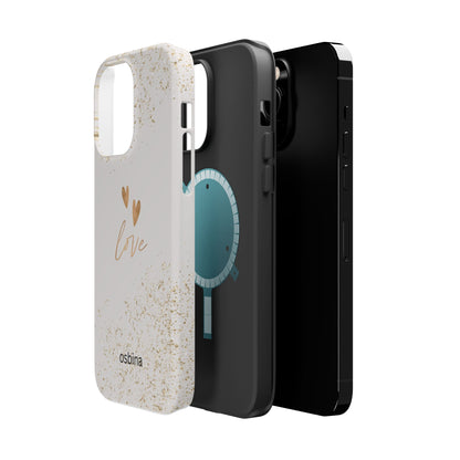 osbina | MagSafe compatible for iPhone | Golden Amour Phone Case | Modern Muse Collection