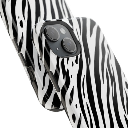 osbina | MagSafe Compatible for iPhone | The Bengal Bold Stripe Case in White + Black | The Season Collective