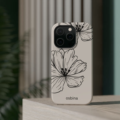 osbina | MagSafe compatible for iPhone | Poppy Whisper Phone Case | Modern Muse Collection