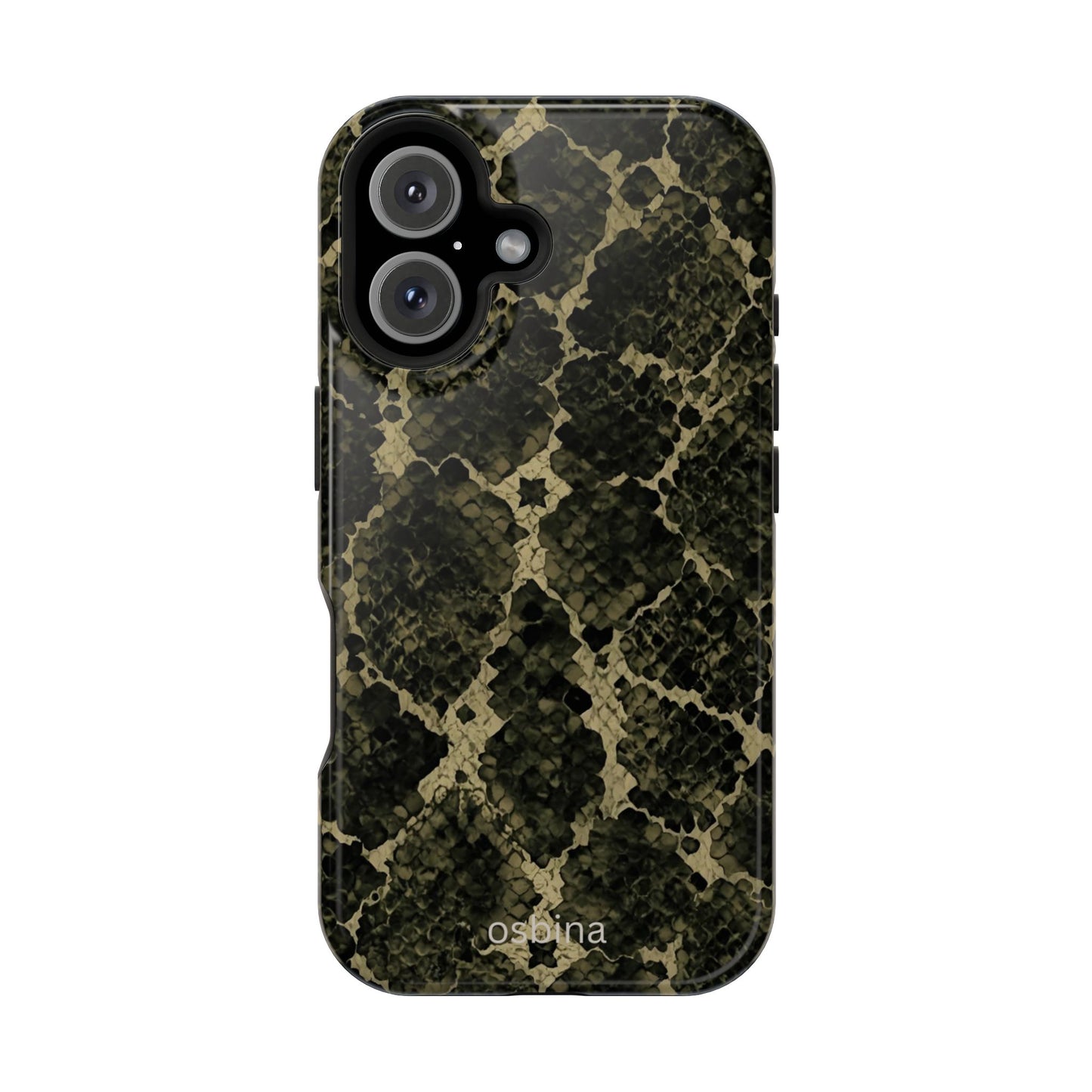 osbina | MagSafe for iPhone | The Olive Snakeskin Designer Case
