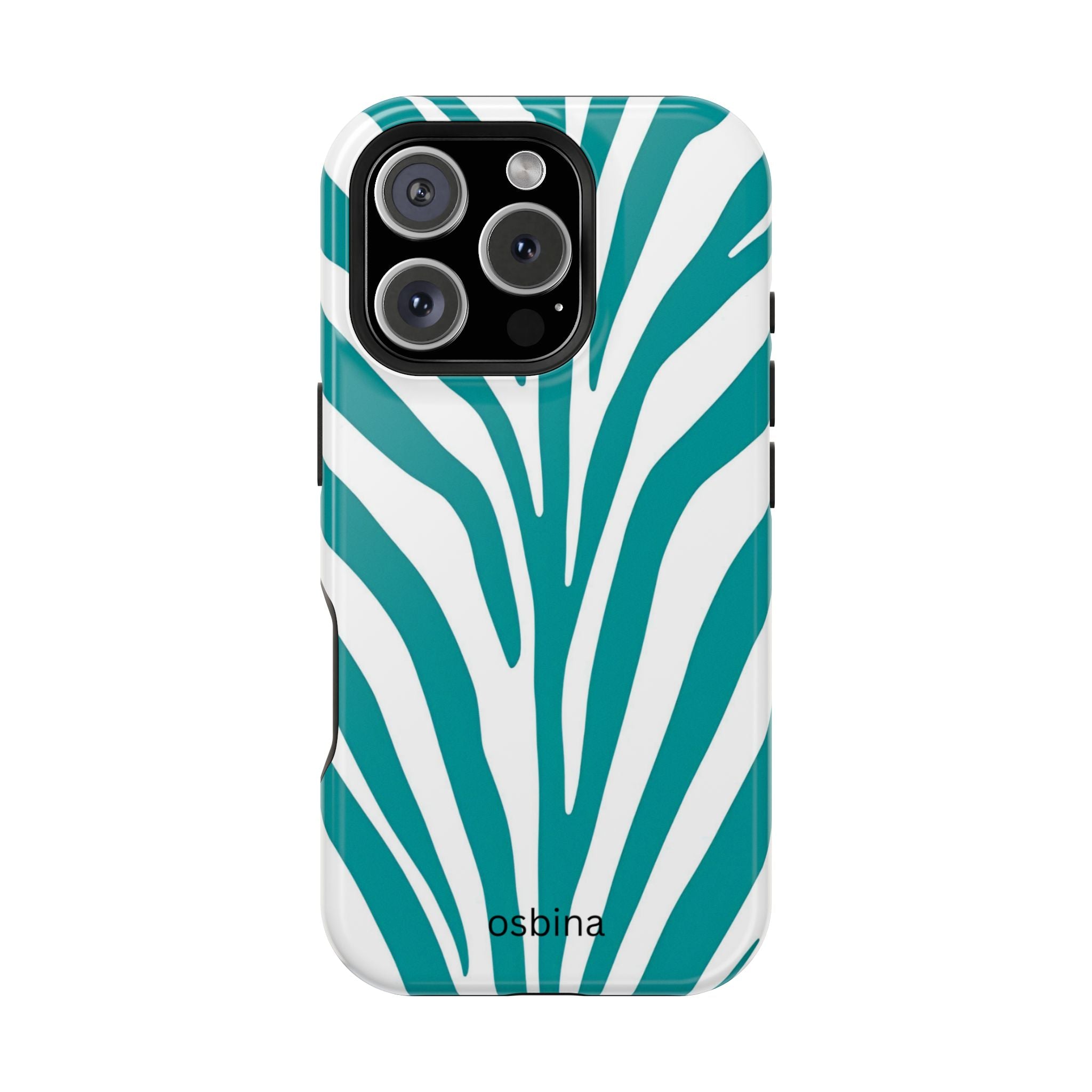 osbina | MagSafe for iPhone | The Teal Zebra Designer Case