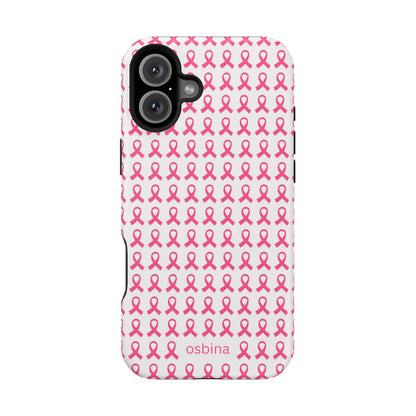 osbina |  MagSafe compatible for iPhone | Limited Edition The Side By Side Pink Ribbons Case in Light Pink + Soft Pink + Hot Pink | The Pink October Collection | Inspired By