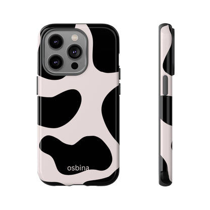 osbina | Prairie Chic Pink & Black Cow Print Phone Case | Modern Muse Collection