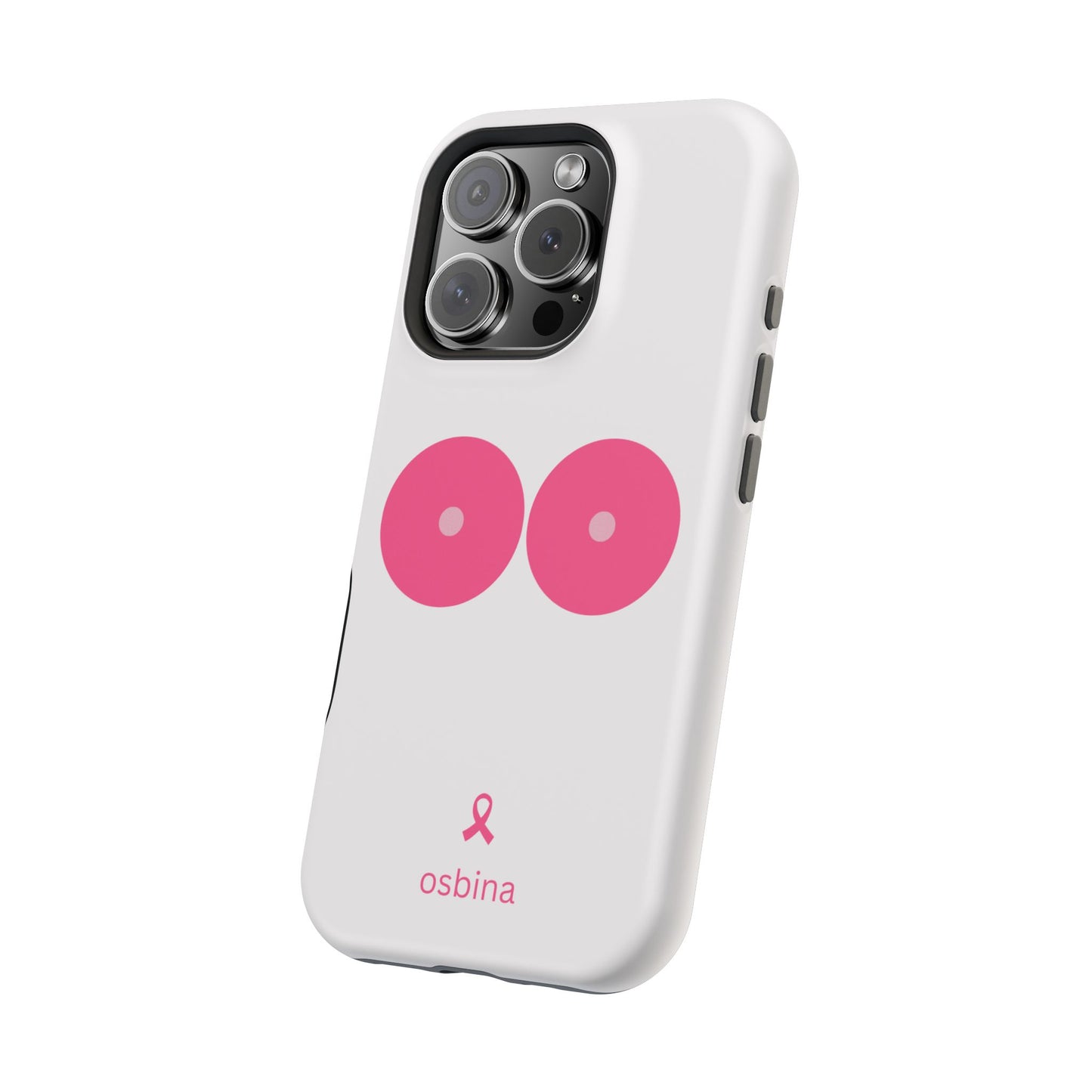 osbina |  MagSafe compatible for iPhone | Limited Edition The Check Your Tatas Case in Light Pink + Soft Pink + Hot Pink | The Pink October Collection | Inspired By