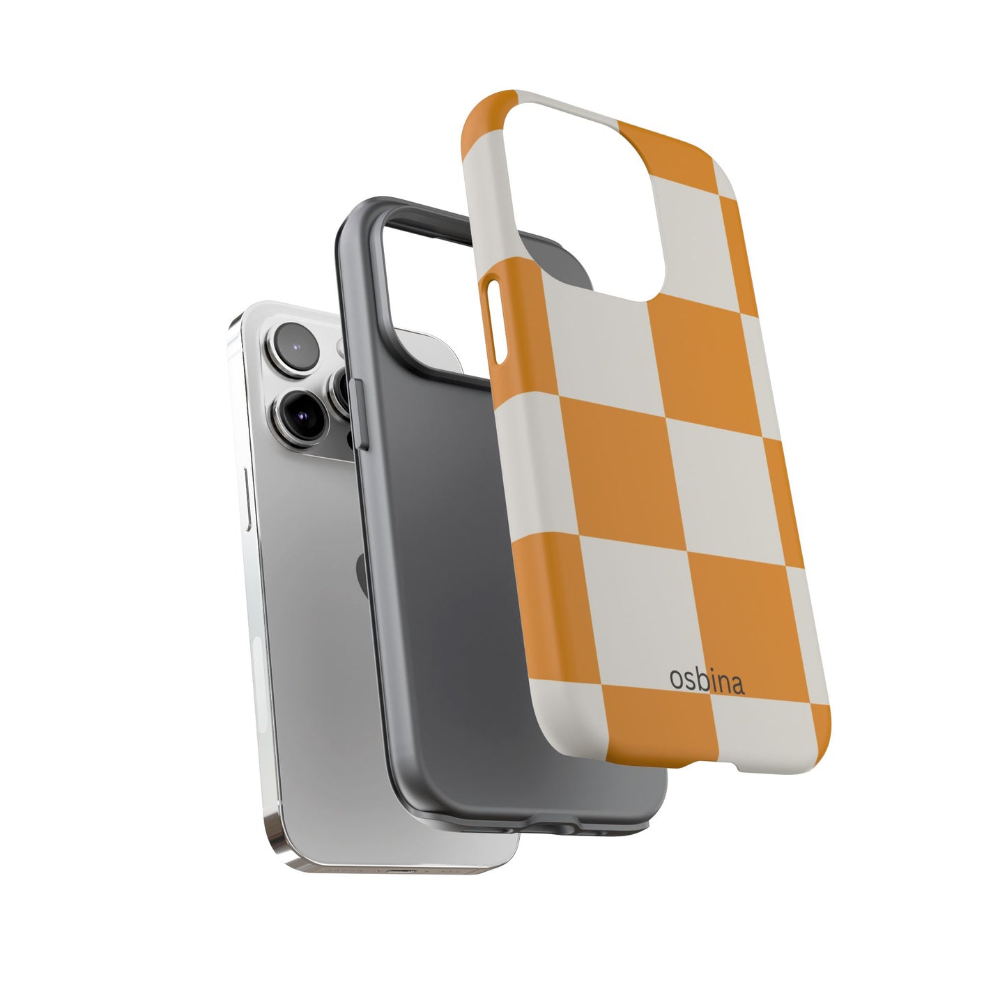 osbina | Check You Out — The Orange + White Check Case | The Season Collective