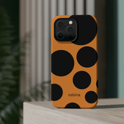 osbina | MagSafe Compatible for iPhone | The Bubble Statement Case in Orange + Black | The Season Collective