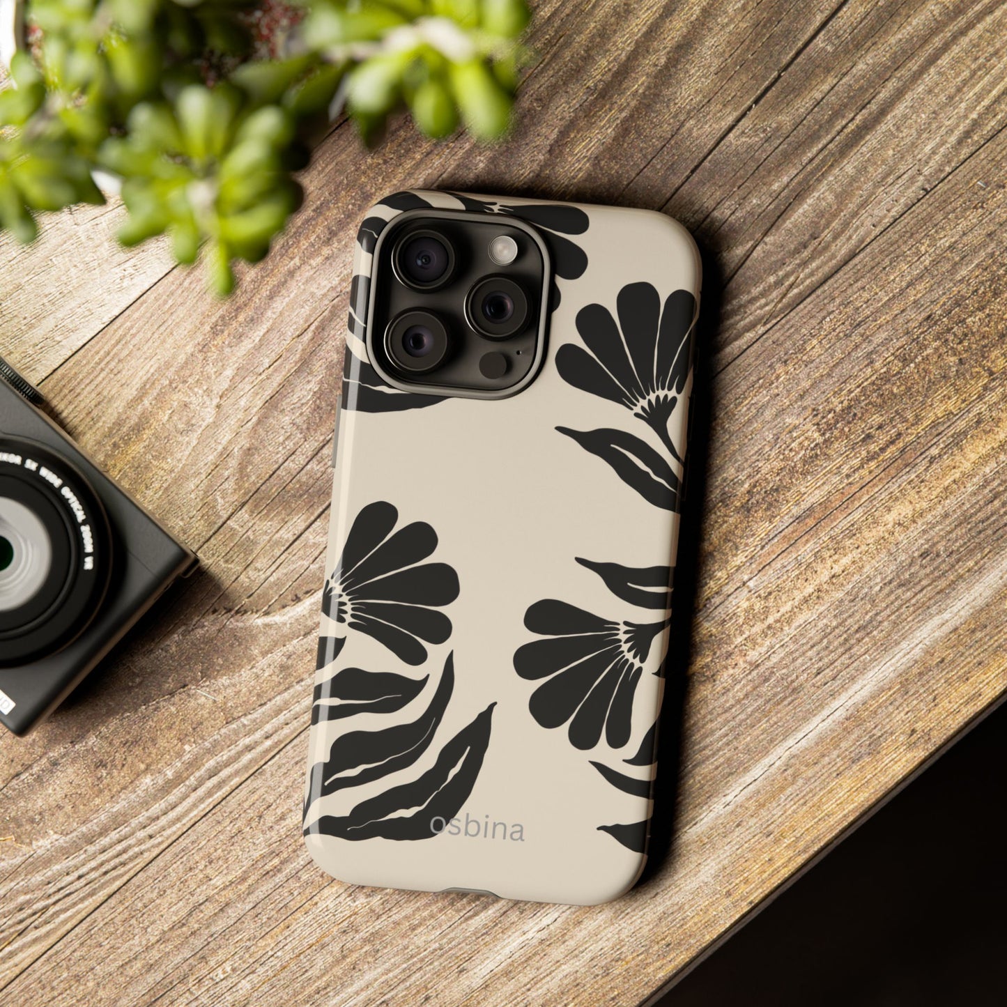 osbina | Obsidian Bloom Flower Phone Case | Modern Muse Collection