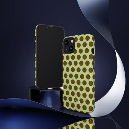 osbina | Chartreuse Cocoa Dots Phone Case | Color Edit Collection