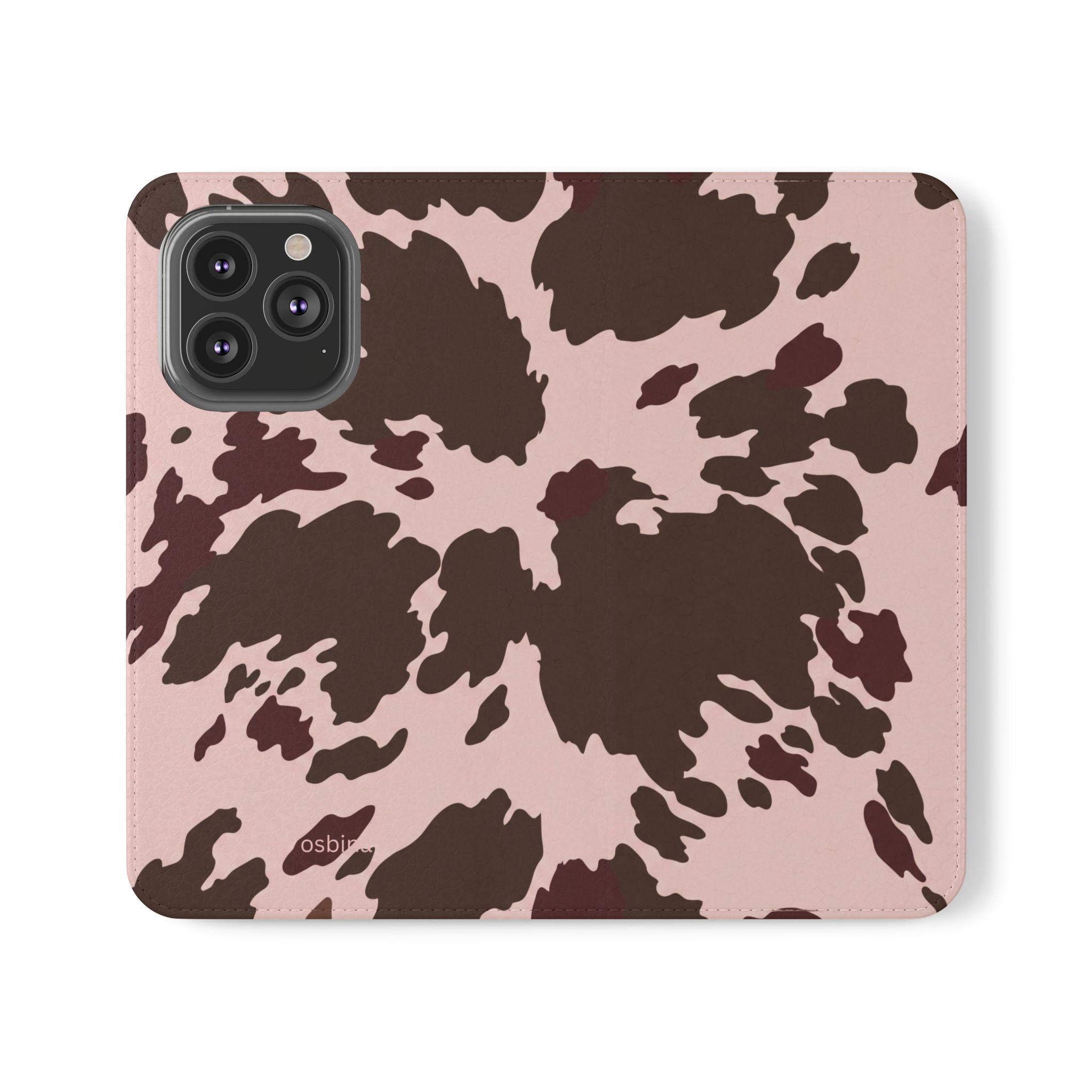 osbina | Wallet Flip Case for iPhone & Samsung | Chocolate Cowhide