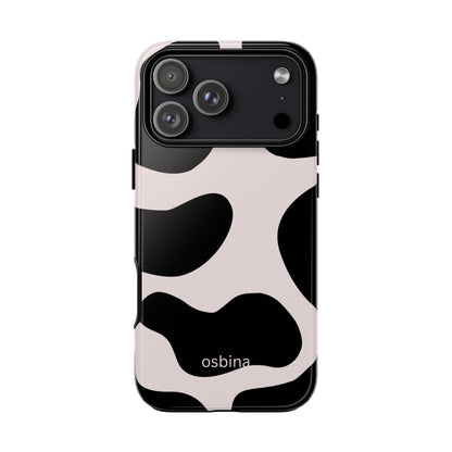 osbina | Prairie Chic Pink & Black Cow Print Phone Case | Modern Muse Collection