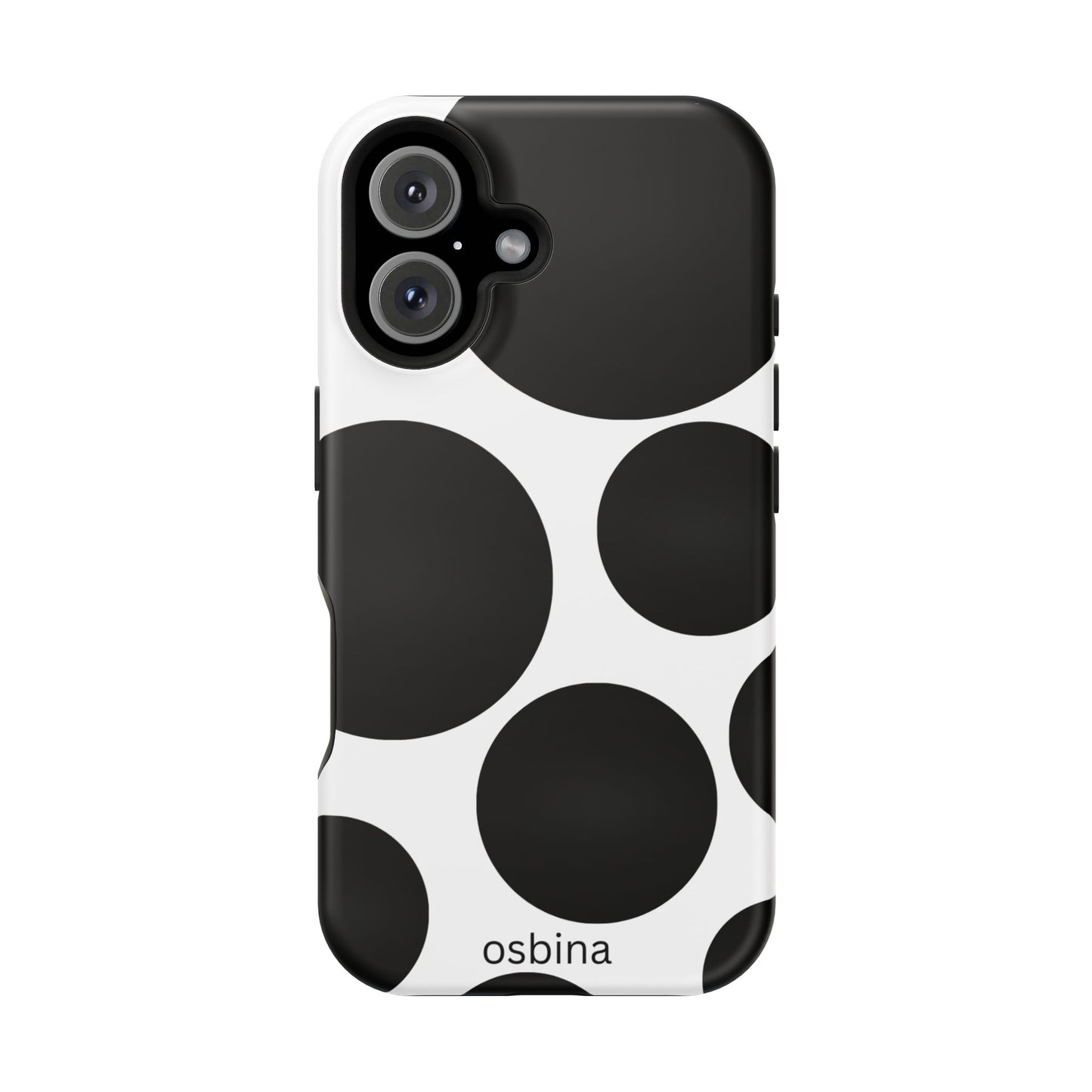 osbina | MagSafe compatible for iPhone | The Noir Bubbles Phone Case | Modern Muse Collection