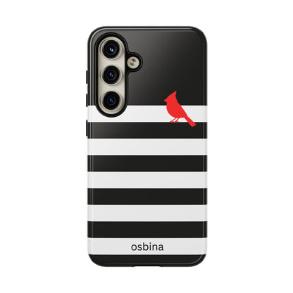 osbina | Redbird Edition Thinking of You Phone Case Black & White Stripe | Inspired By Collection