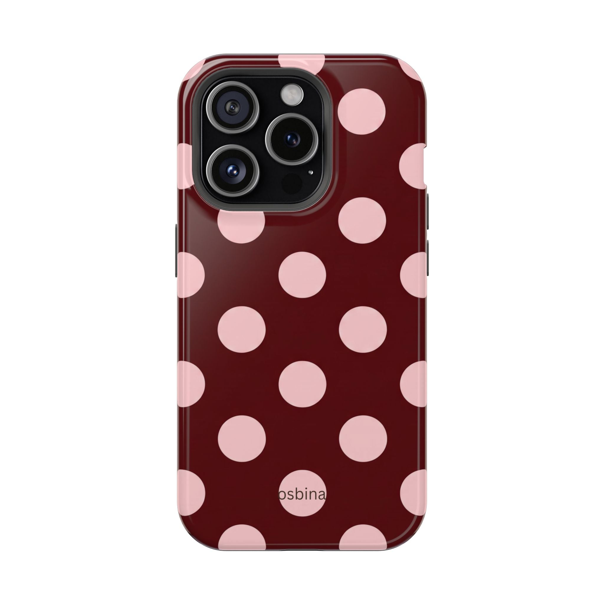 osbina | MagSafe | Oxblood Dot Designer Case