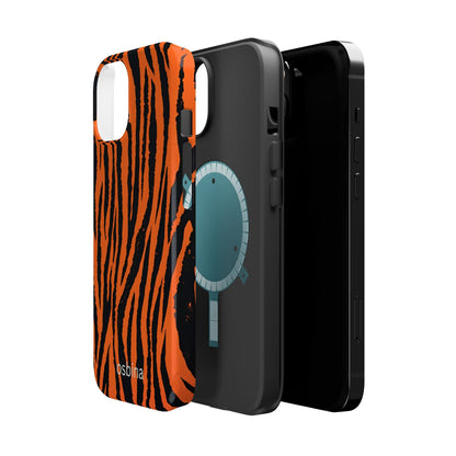 osbina | MagSafe Compatible for iPhone | Tiger, But Make It Chic — The Bengal Stripe Case in Orange + Black | The Season Collective