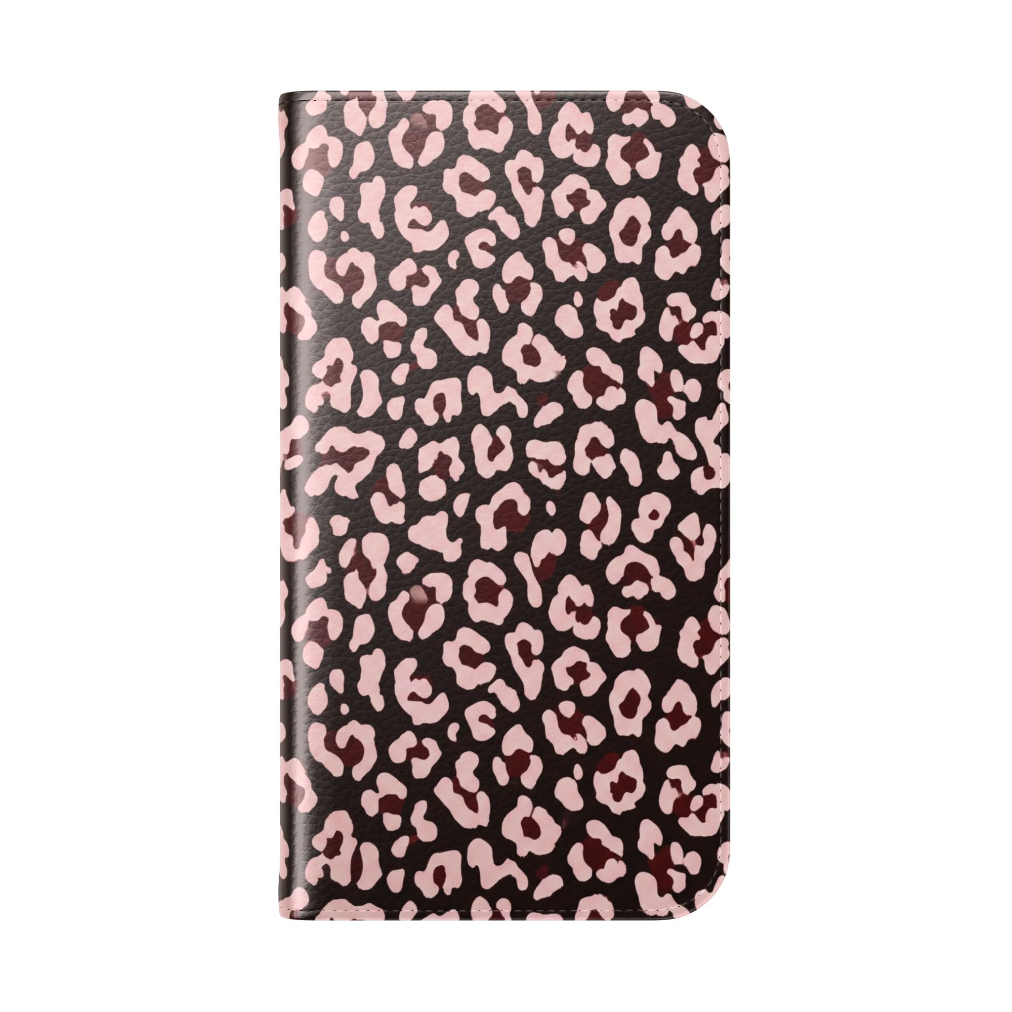 osbina | Wallet Flip Case for iPhone & Samsung | Chocolate Pink Leopard