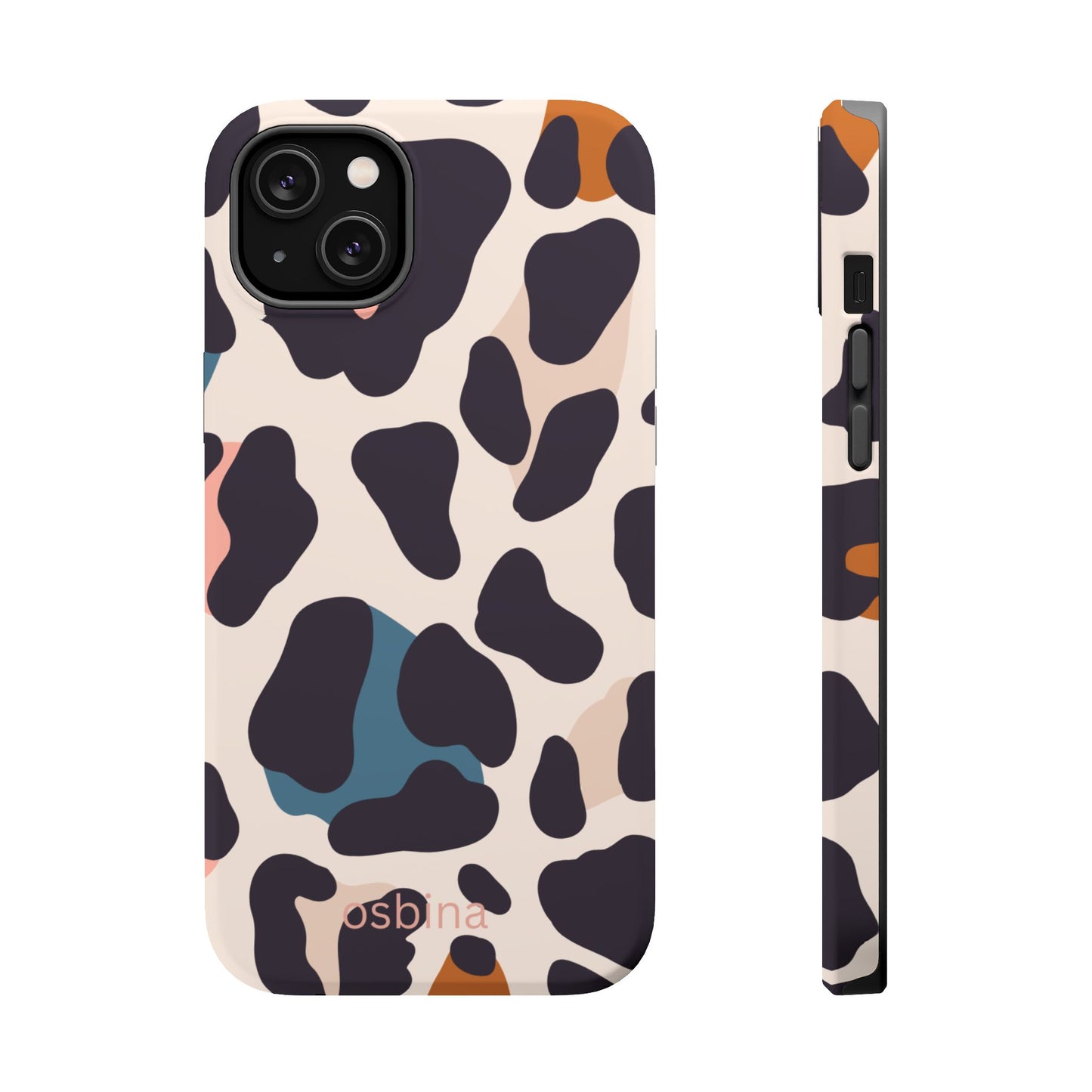 osbina | MagSafe compatible for iPhone | Leopard Luxe Color Pop Leopard Print Phone Case | Modern Muse Collection