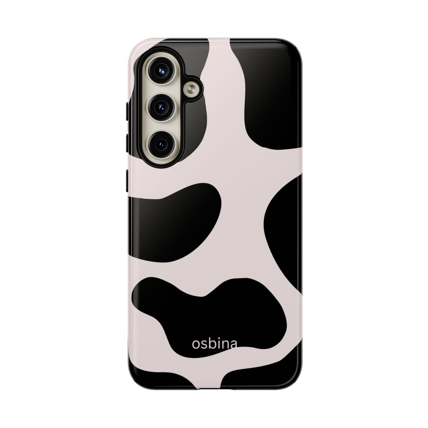 osbina | Prairie Chic Pink & Black Cow Print Phone Case | Modern Muse Collection