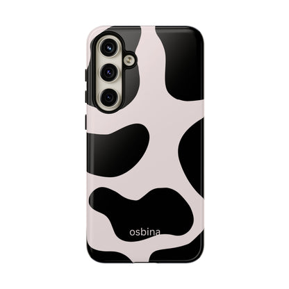 osbina | Prairie Chic Pink & Black Cow Print Phone Case | Modern Muse Collection