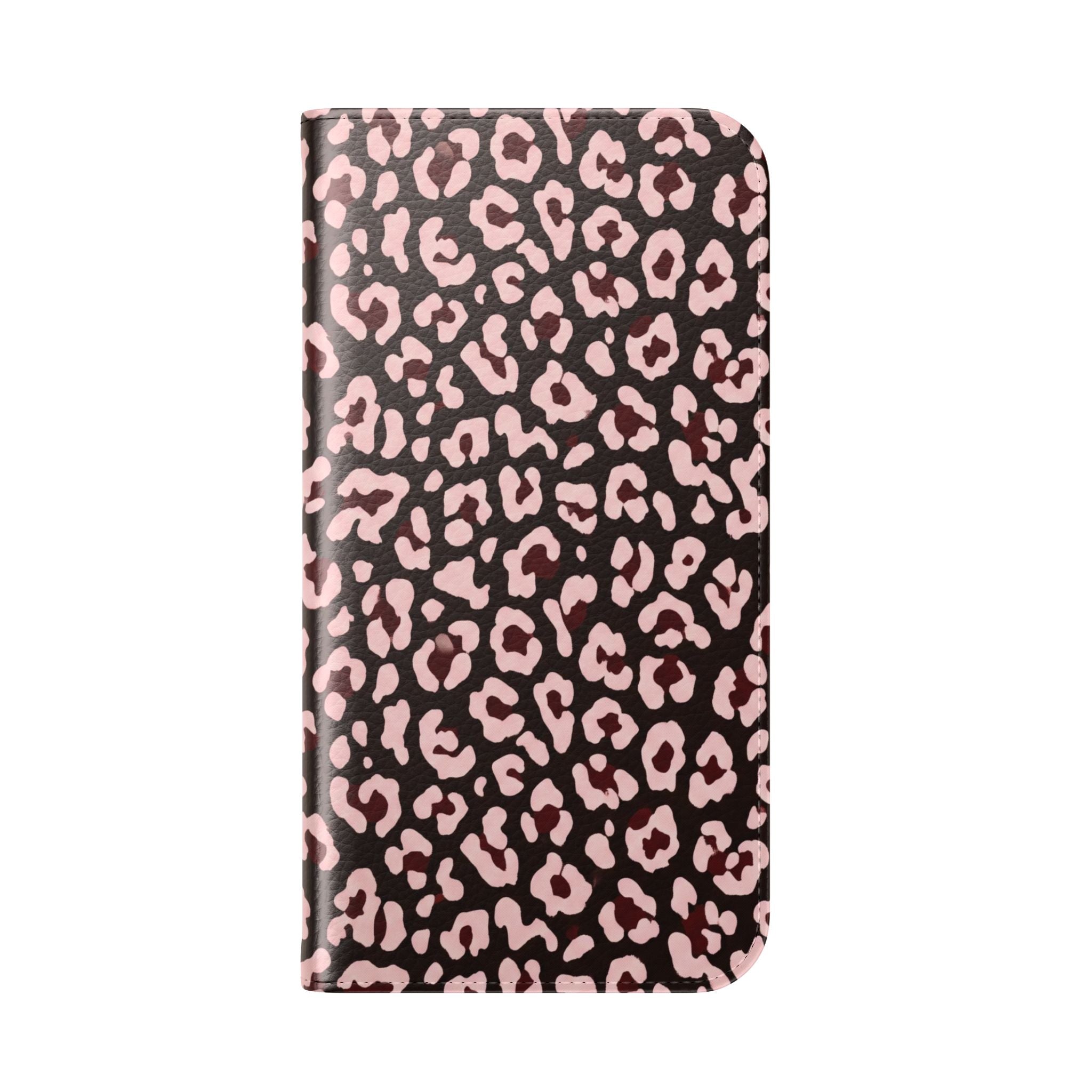 osbina | Wallet Flip Case for iPhone & Samsung | Chocolate Pink Leopard