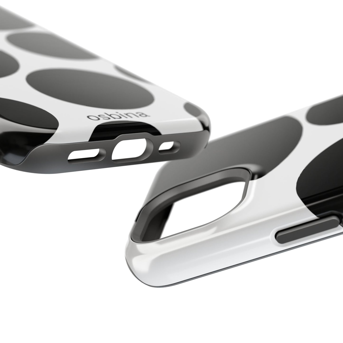 osbina | MagSafe compatible for iPhone | The Noir Bubbles Phone Case | Modern Muse Collection