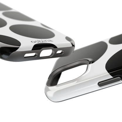 osbina | MagSafe compatible for iPhone | The Noir Bubbles Phone Case | Modern Muse Collection