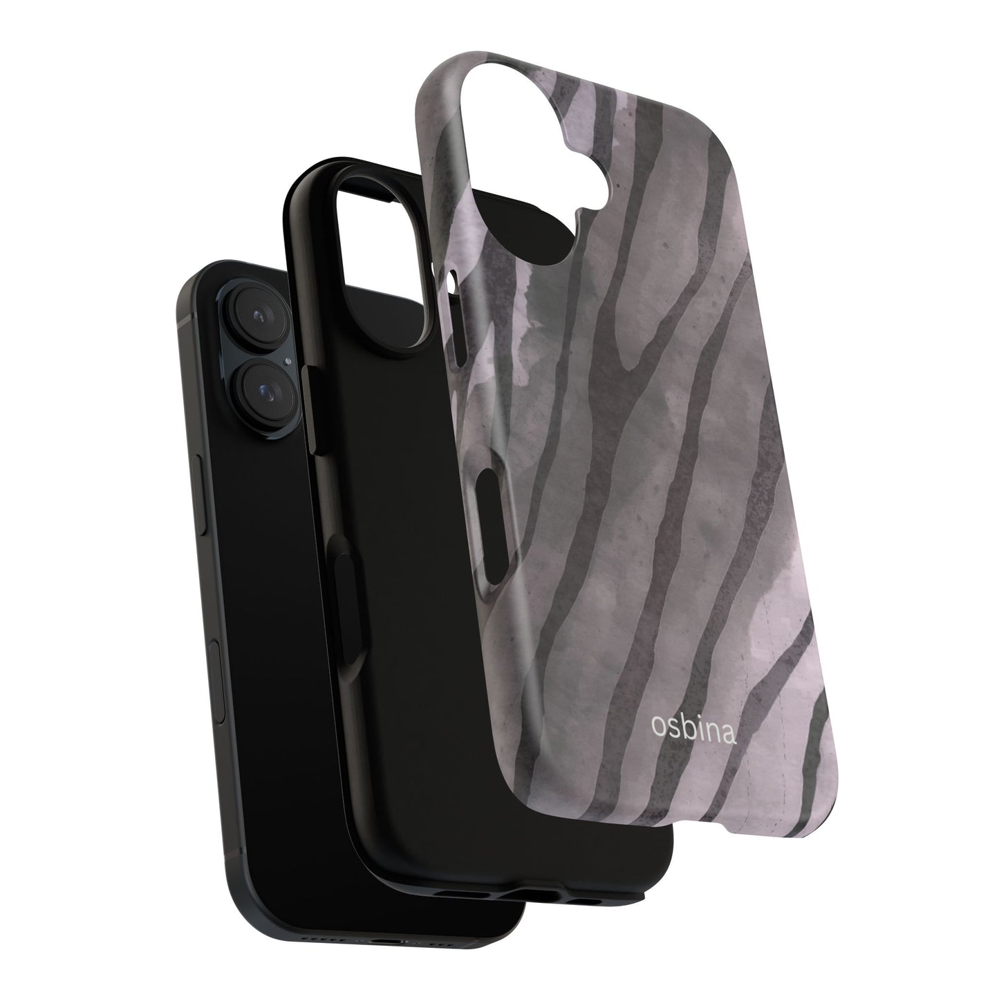osbina | Stripes on Point — The Muted Gray + Black Tiger Case | The Season Collective