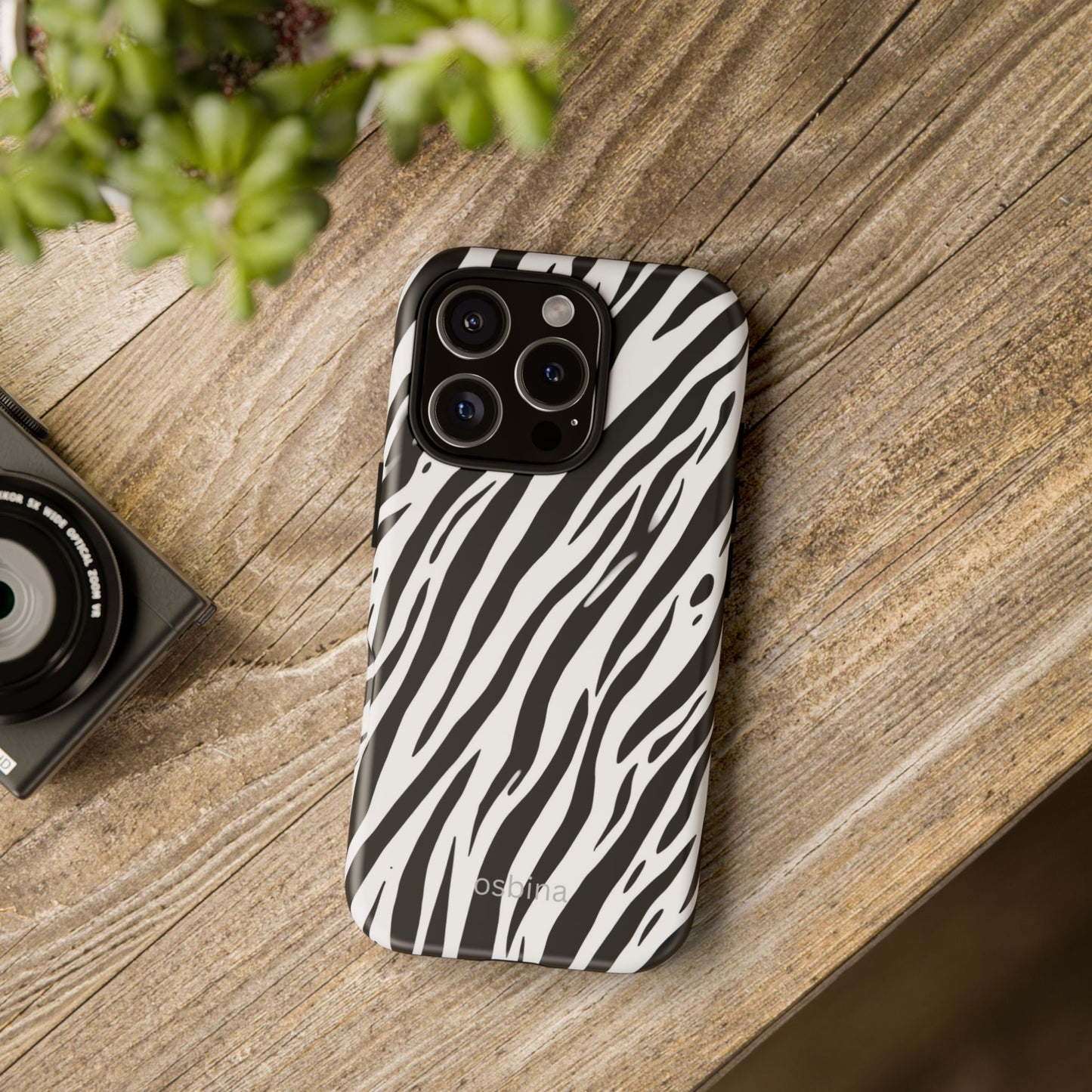 osbina | The Bengal Bold Stripe Case in White + Black | The Season Collective