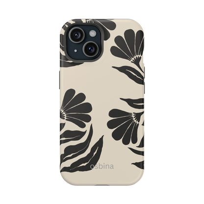 osbina | MagSafe compatible for iPhone | Obsidian Bloom Flower Phone Case | Modern Muse Collection